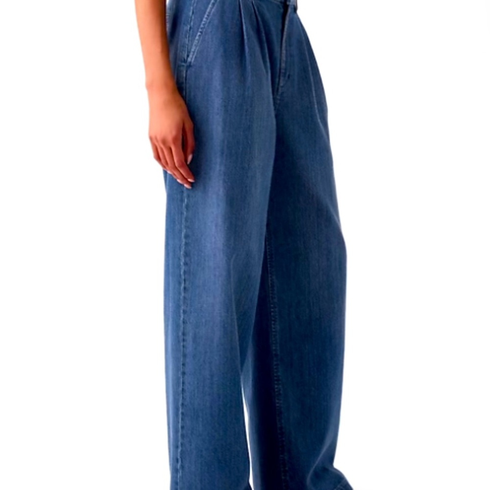 High Rise Denim Trousers